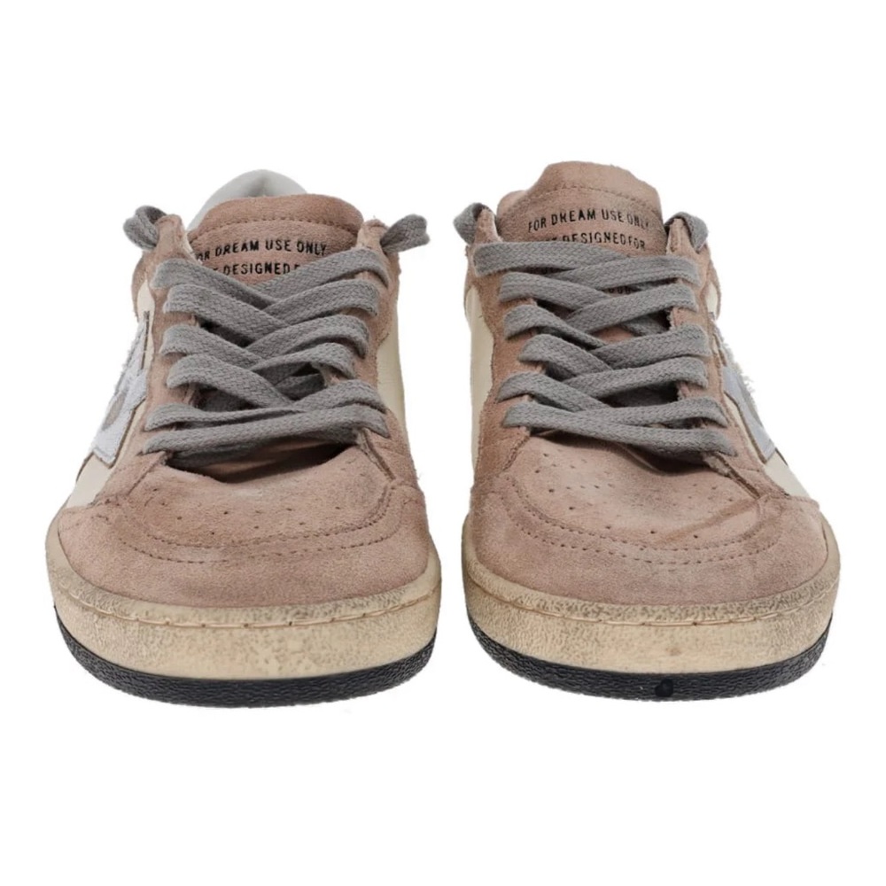 Golden Goose Ball Star Sneaker White, silver glitter, taupe suede NIB women - Picture 3 of 6